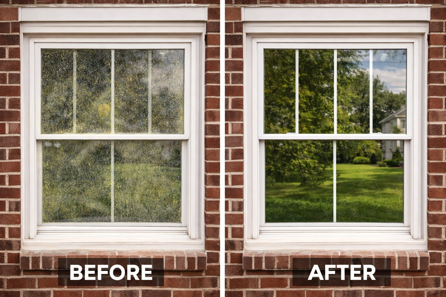 Window Cleaning Before and After